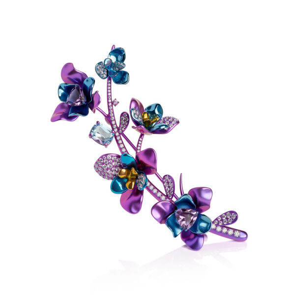 Titanium Garden Brooch