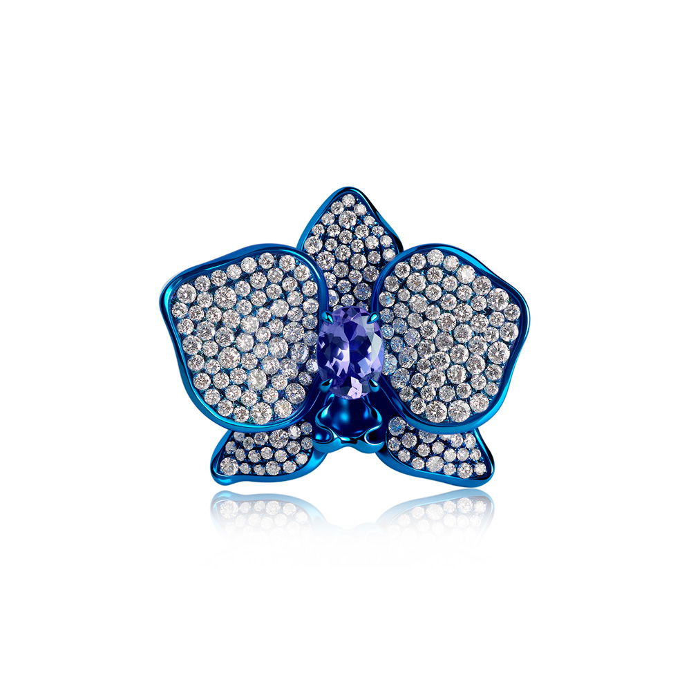 Titanium Orchid Ring